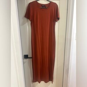 Theory Rust T-shirt Maxi Dress - L